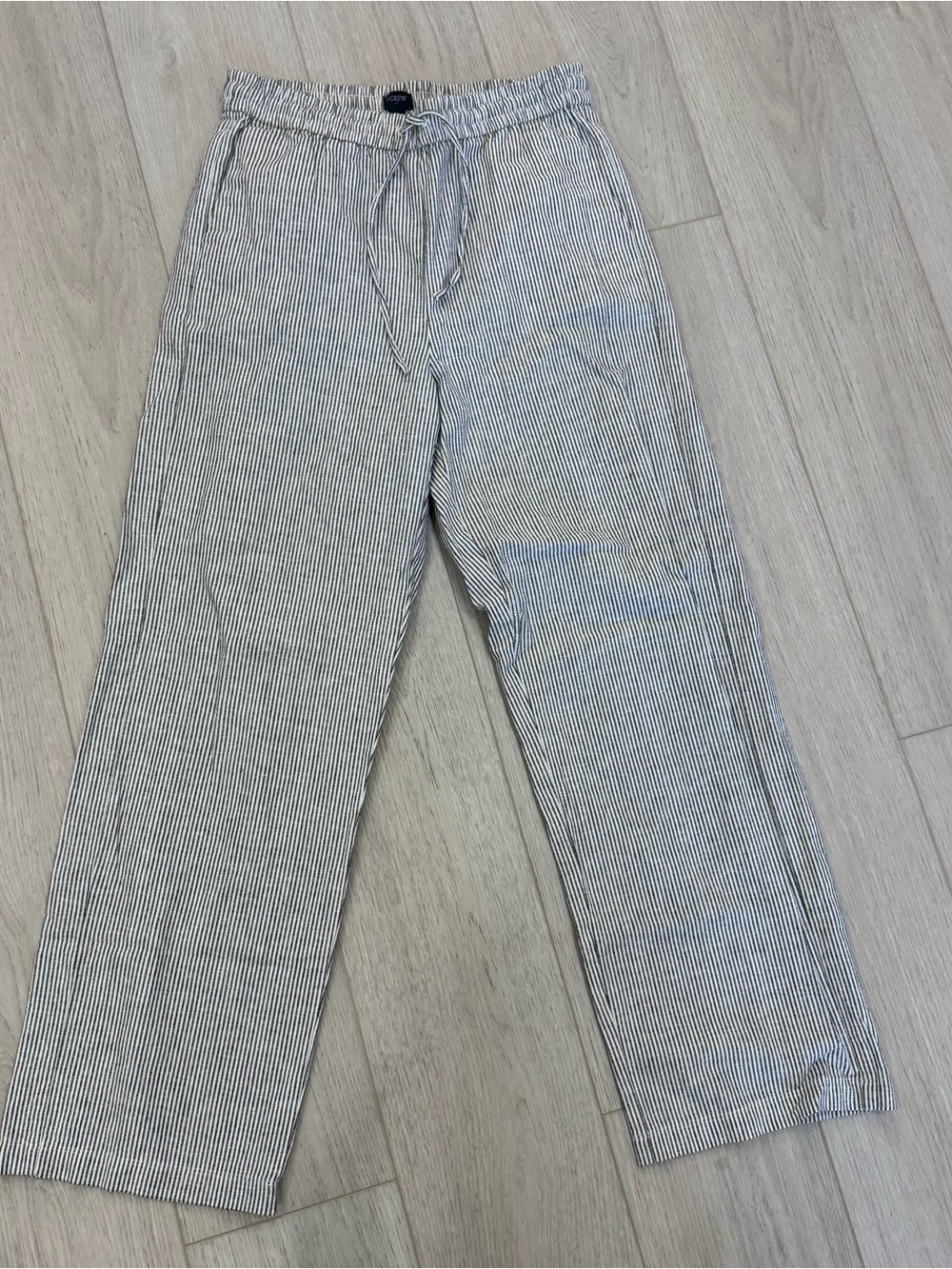 Women’s Striped Drawstring Linen Blend Pants
